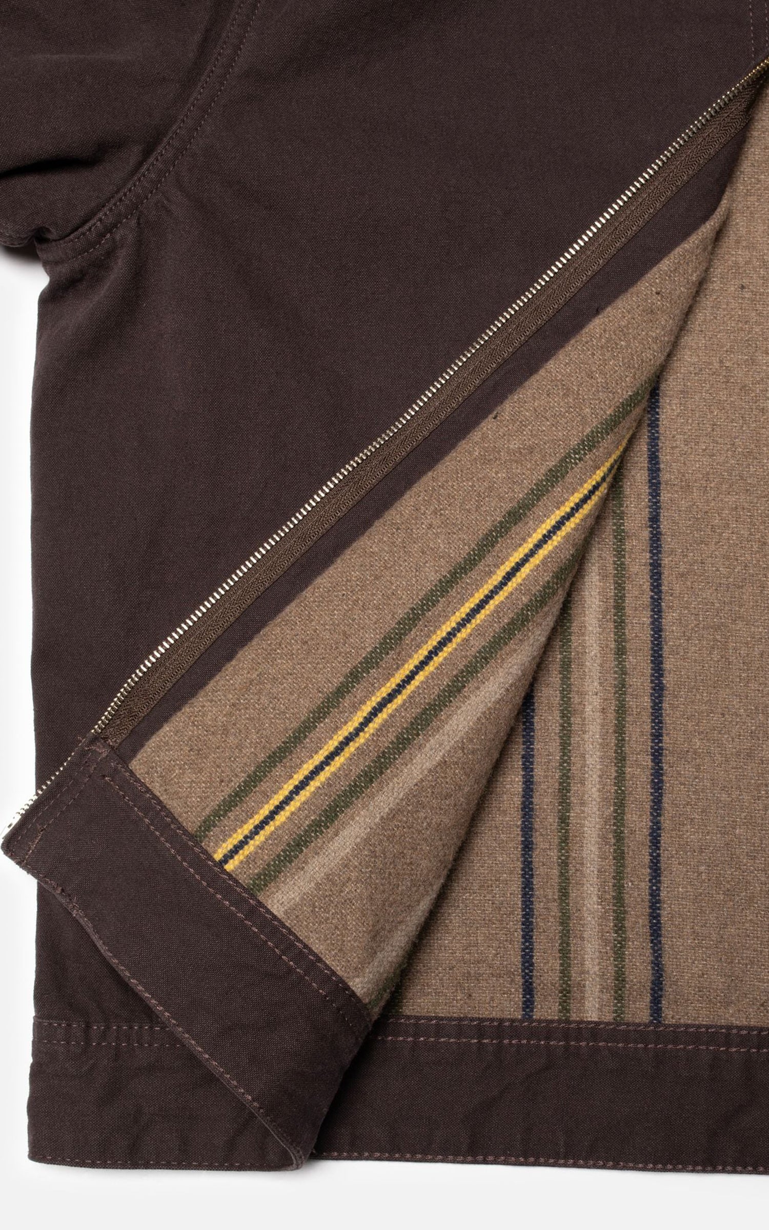 Nudie Jeans Blake Zip Jacket Duck Canvas Dark Brown