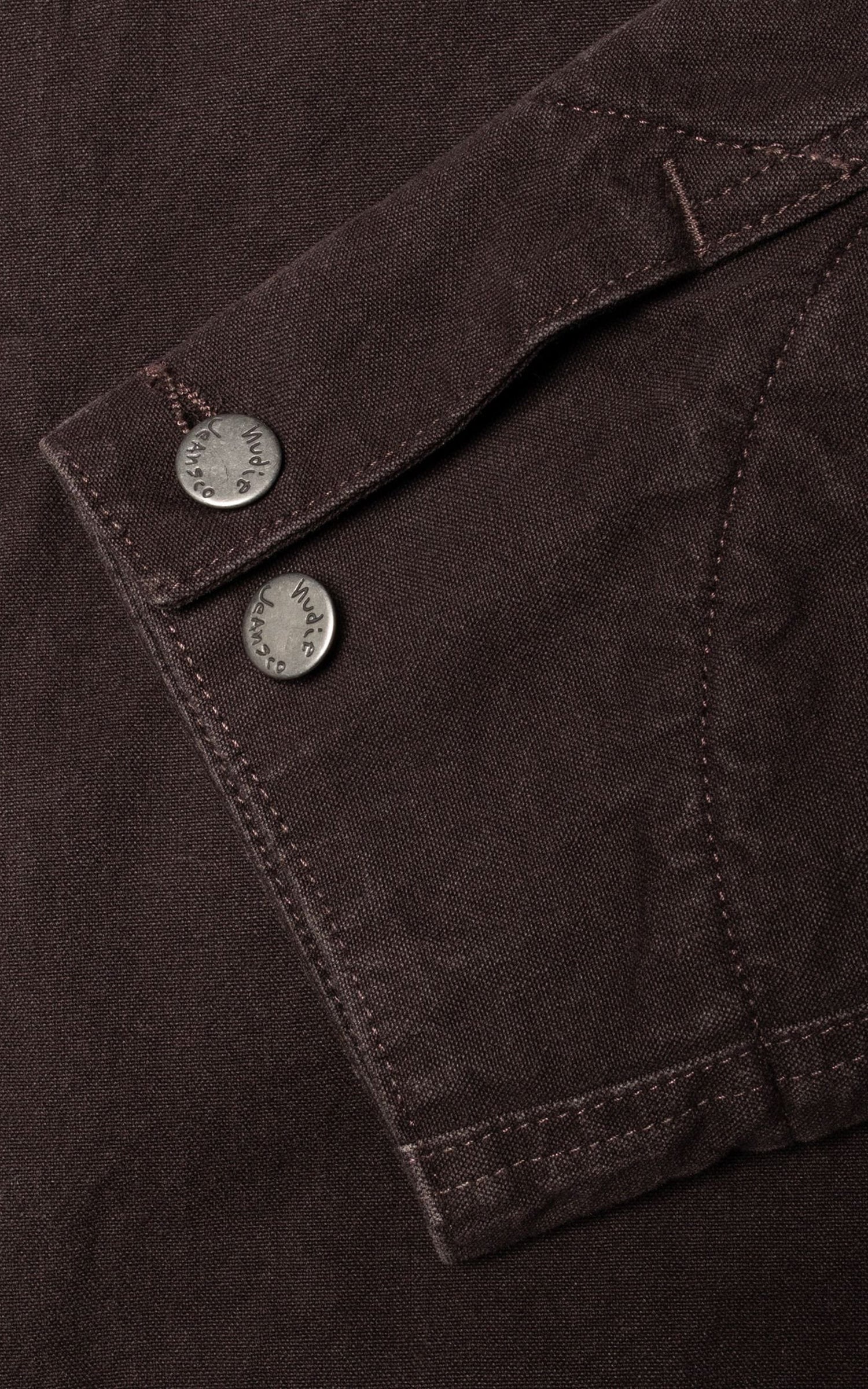 Nudie Jeans Blake Zip Jacket Duck Canvas Dark Brown