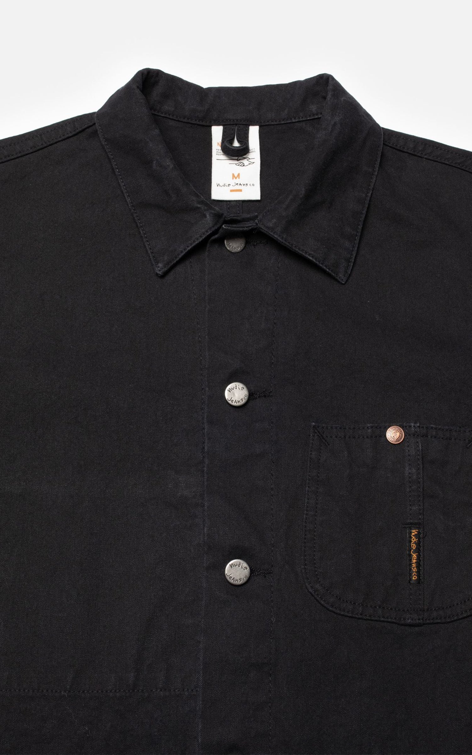 Nudie Jeans Howie Chore Jacket Duck Canvas Black