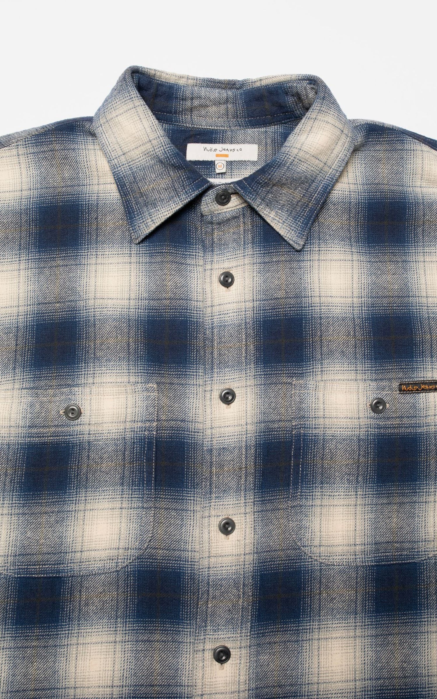 Nudie Jeans Julian Worker Shirt Checked Blue
