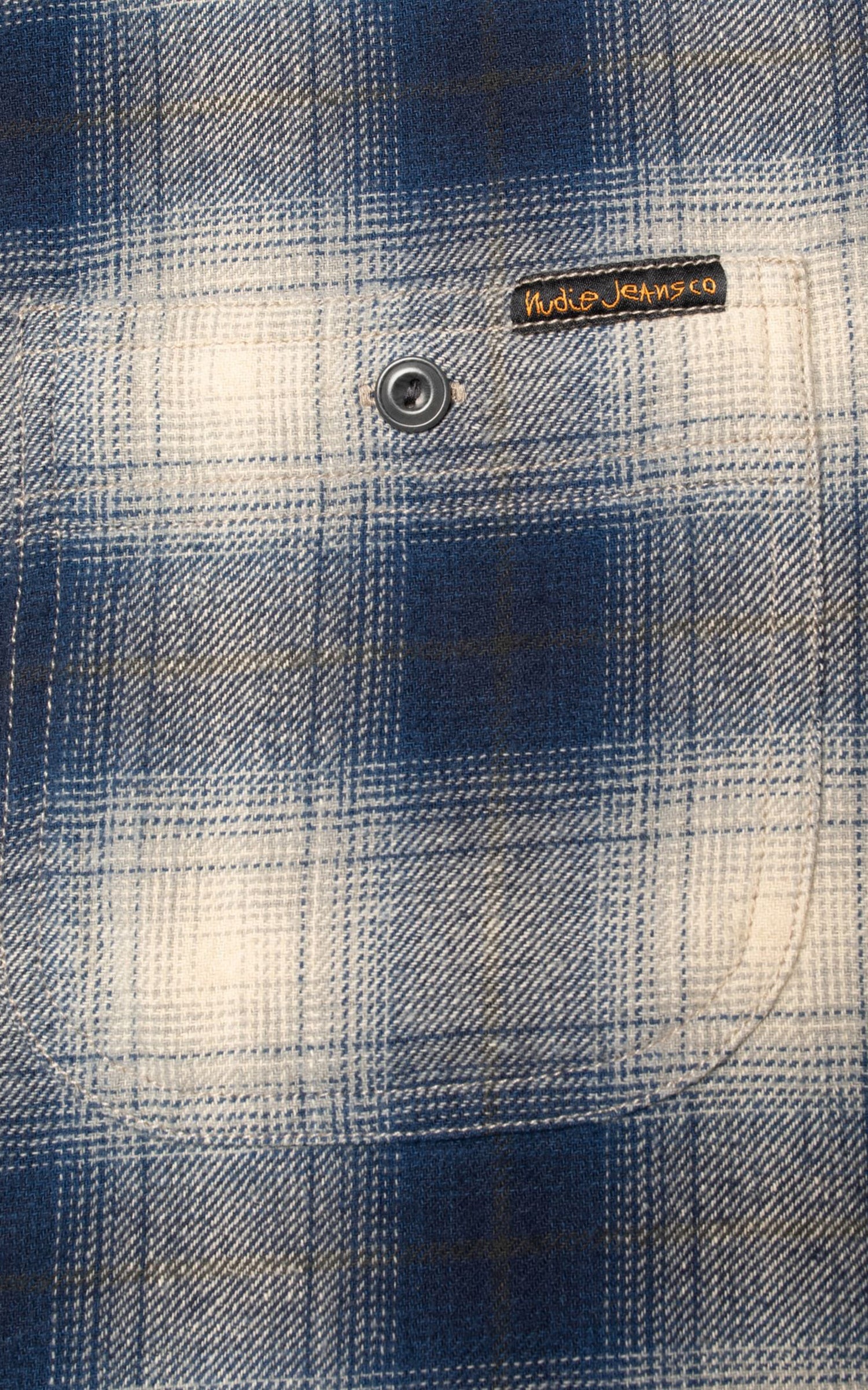 Nudie Jeans Julian Worker Shirt Checked Blue