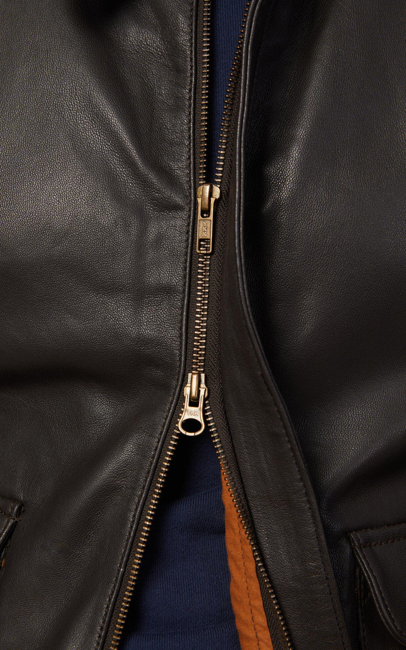 Military Surplus A-2 US Flight Jacket Leather Brown