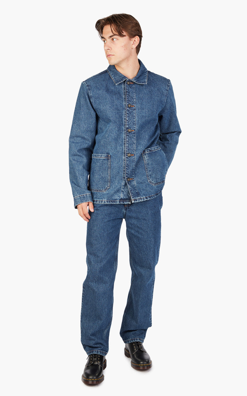 A.P.C. Veste Kerlouan Logo Denim Stonewashed Indigo