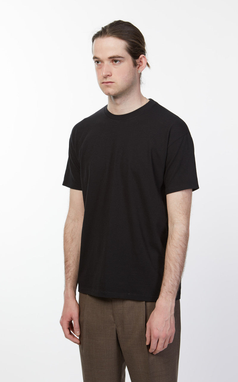 Auralee Seamless Crew Neck Tee Black