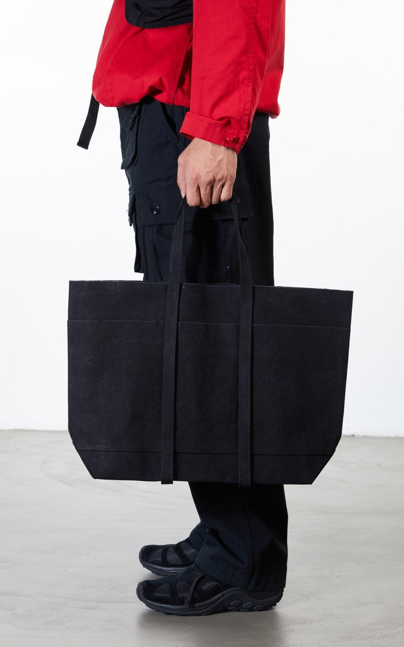 Amiacalva Washed A054 Canvas 6P Tote Bag M Black