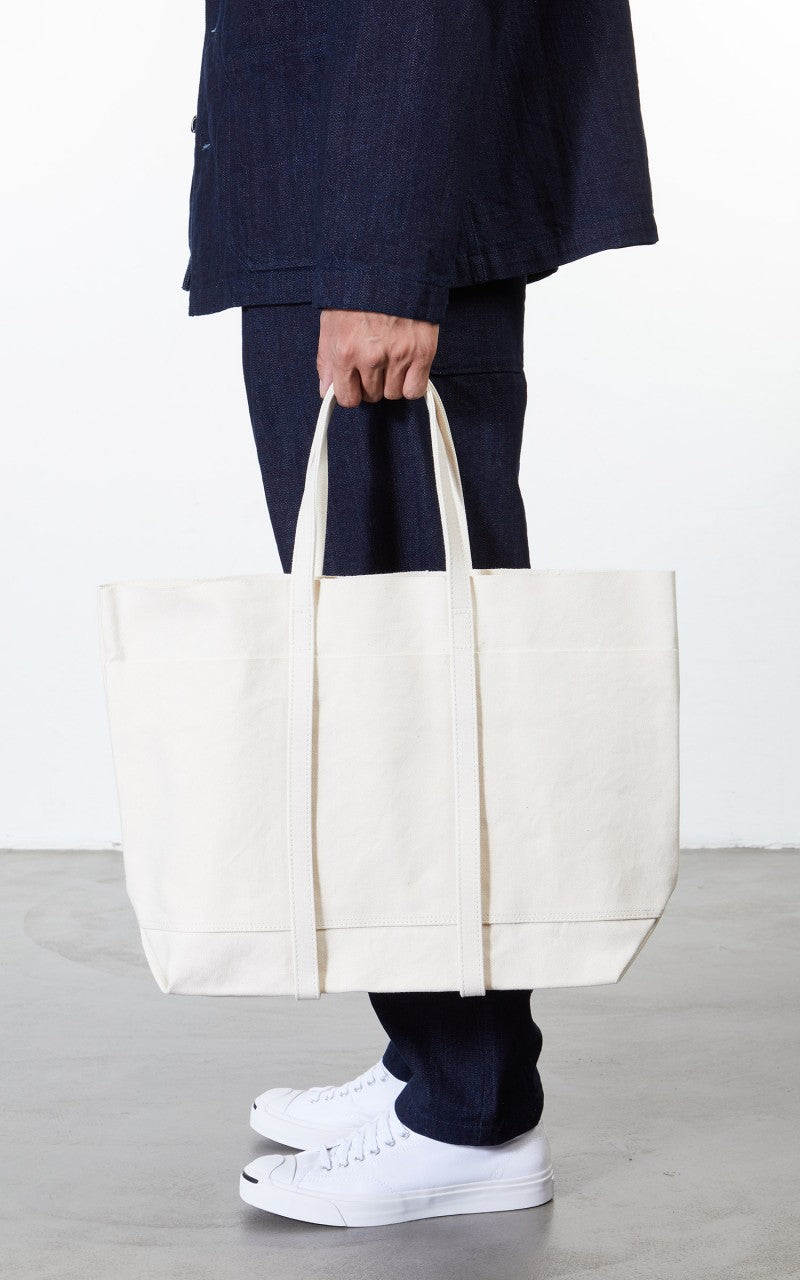 Amiacalva Washed A054 Canvas 6P Tote Bag M White