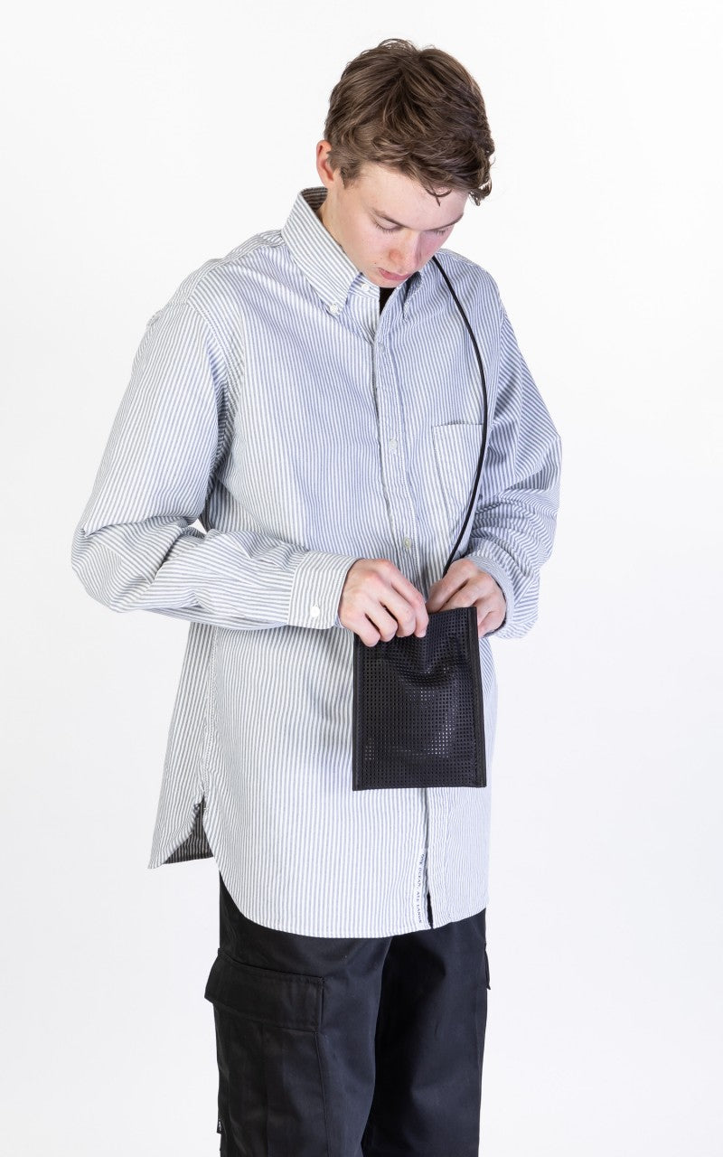 Amiacalva A125 Mesh Leather Pochette Black