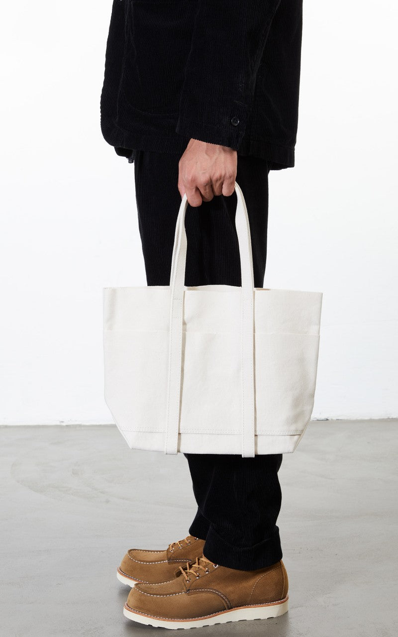 Amiacalva Washed A126 Canvas 6P Tote Bag S White