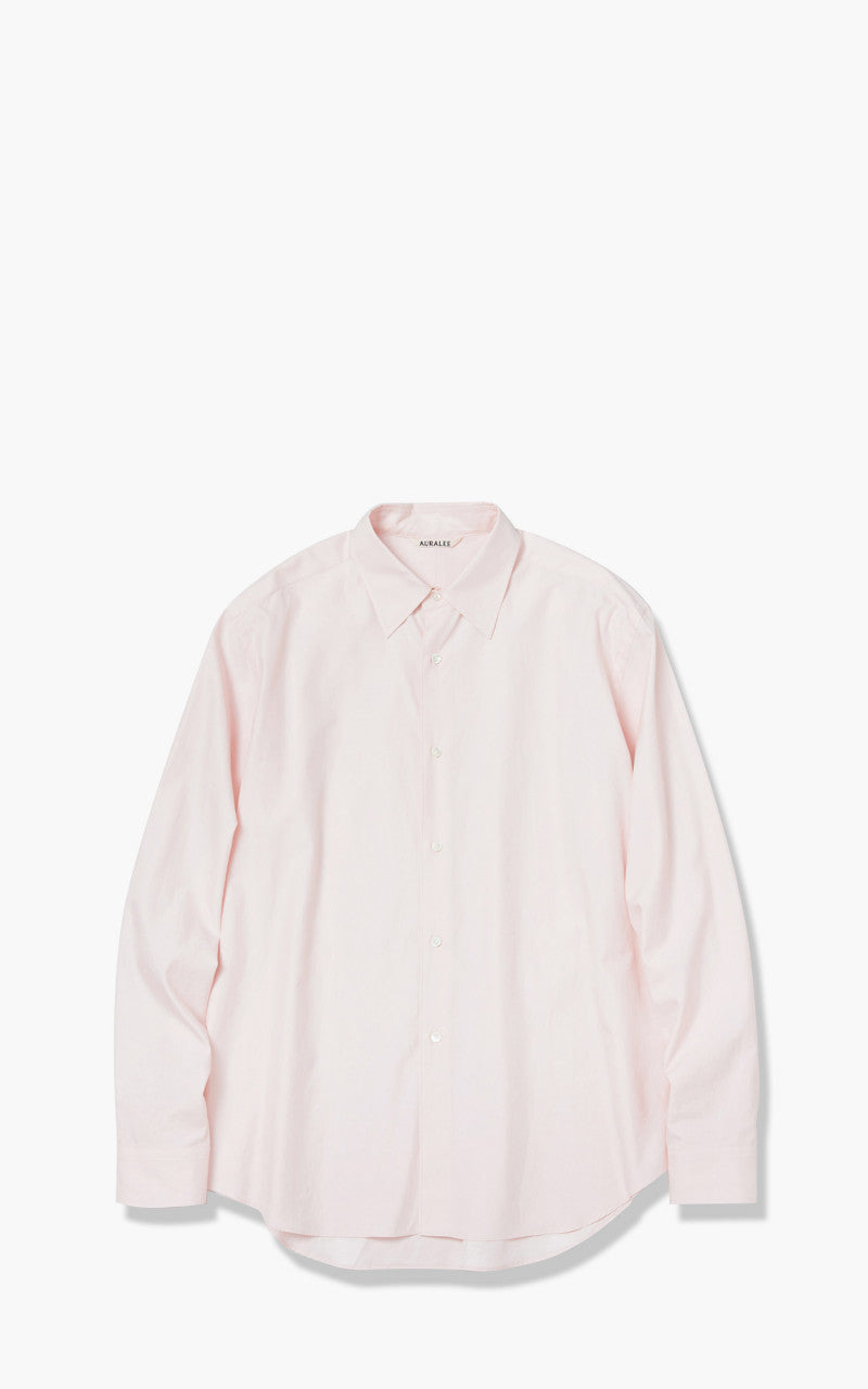 Auralee Washed Finx Twill Shirt Light Pink