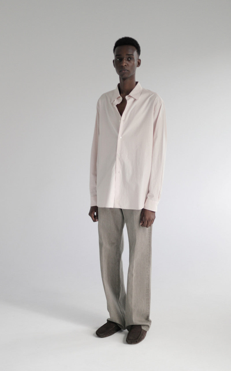 Auralee Washed Finx Twill Shirt Light Pink