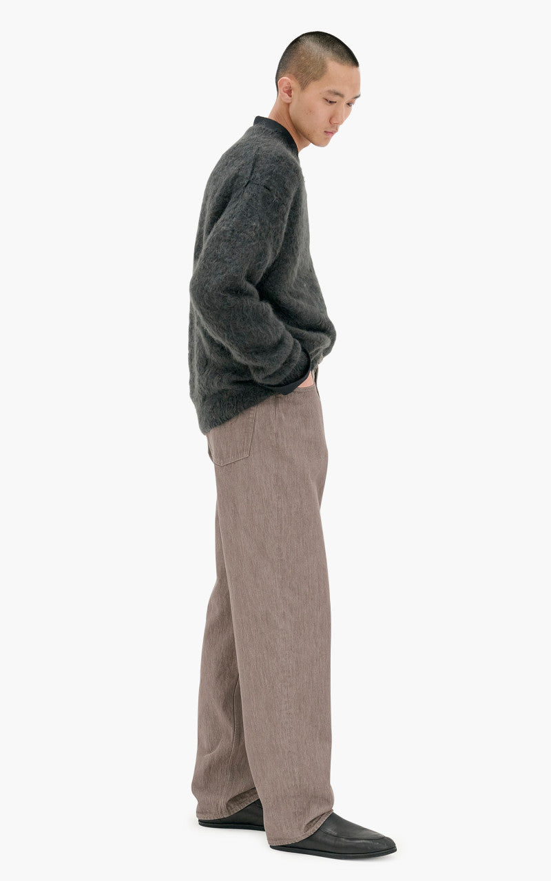 Auralee Hard Twist Denim Wide Pants Mocha Brown