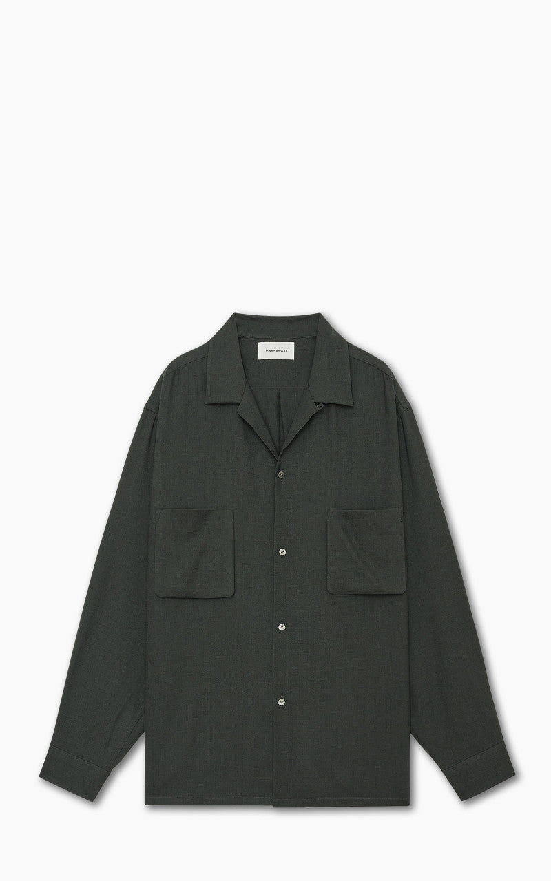Markaware Viyella Open Collar Shirt Blue Gray
