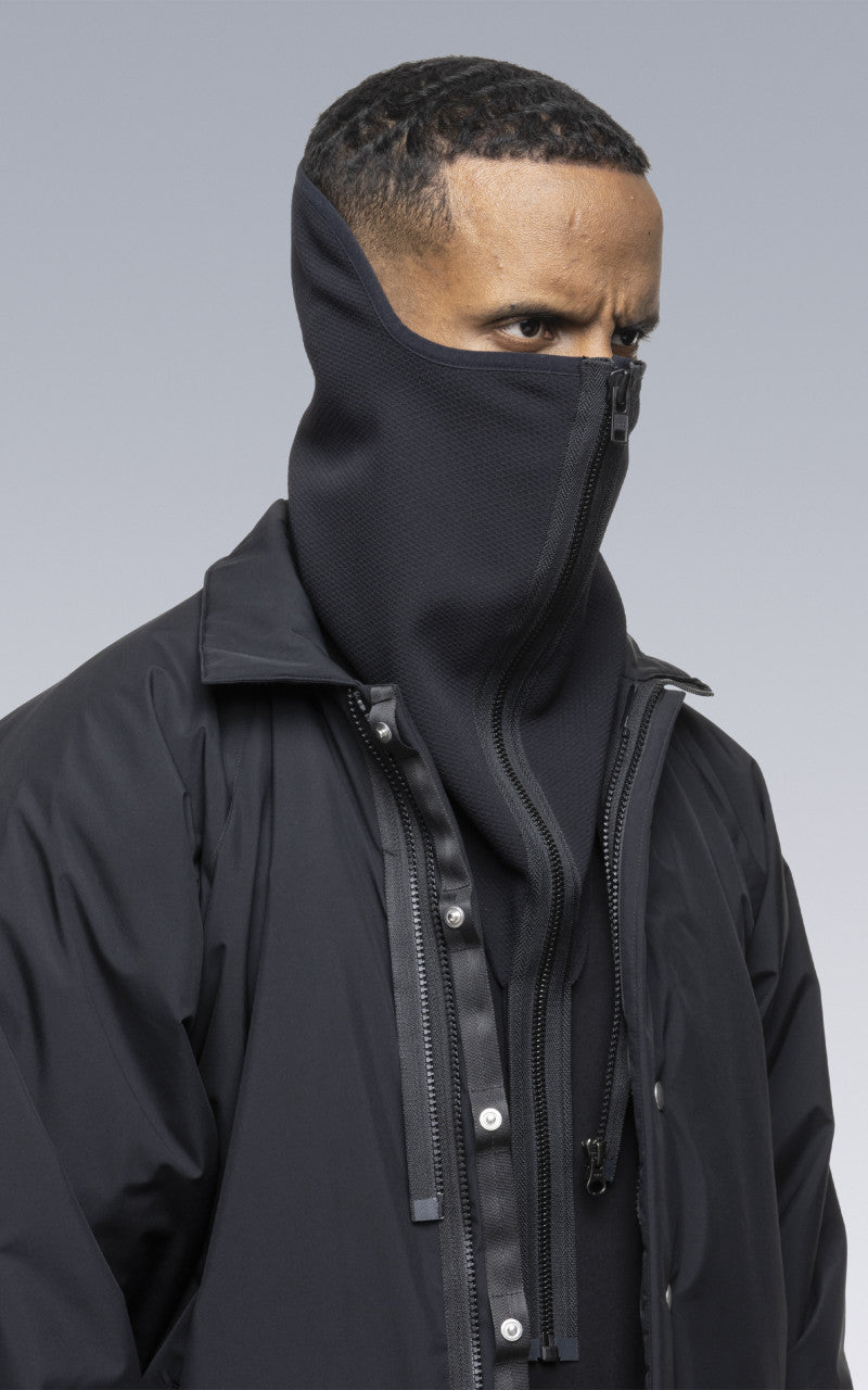 Acronym Next To Skin Modular Zippered Schoeller 3XDRY Neck Gaiter Black