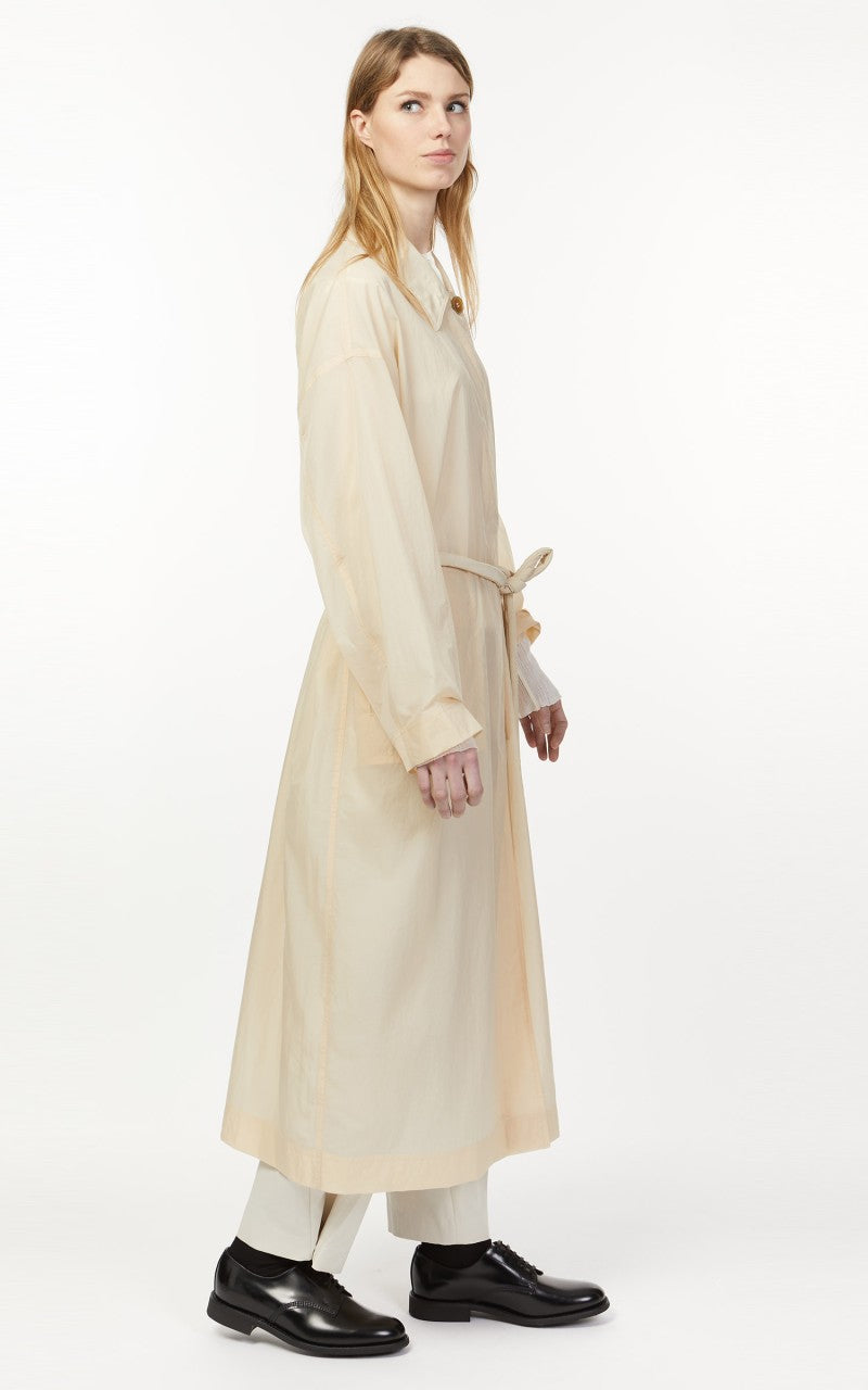 Amomento Sheer Single Trench Coat Light Beige