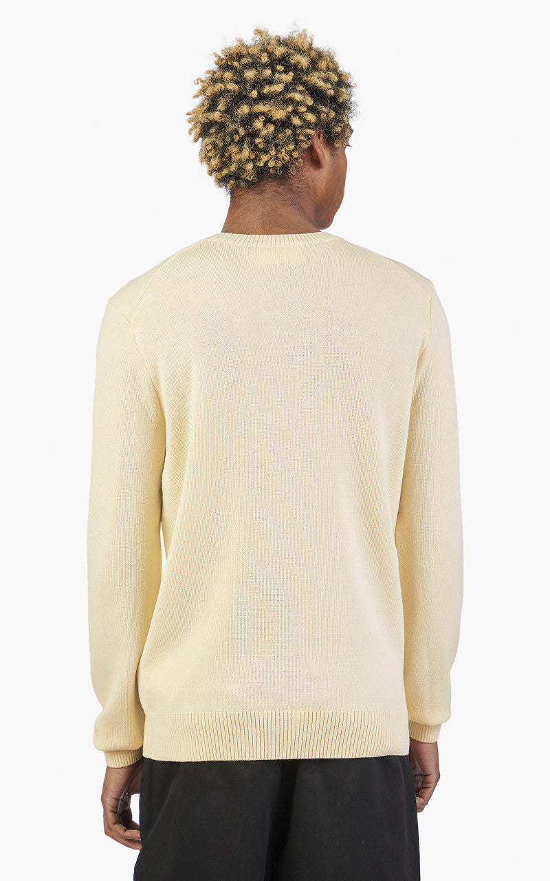AMI Paris Ami De Coeur Crewneck Sweater Merino Wool Vanilla