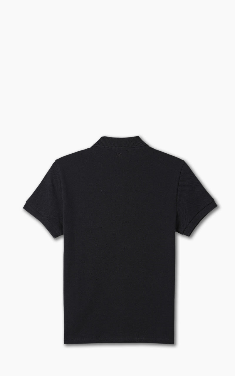 AMI Paris Ami De Coeur Polo Shirt Black