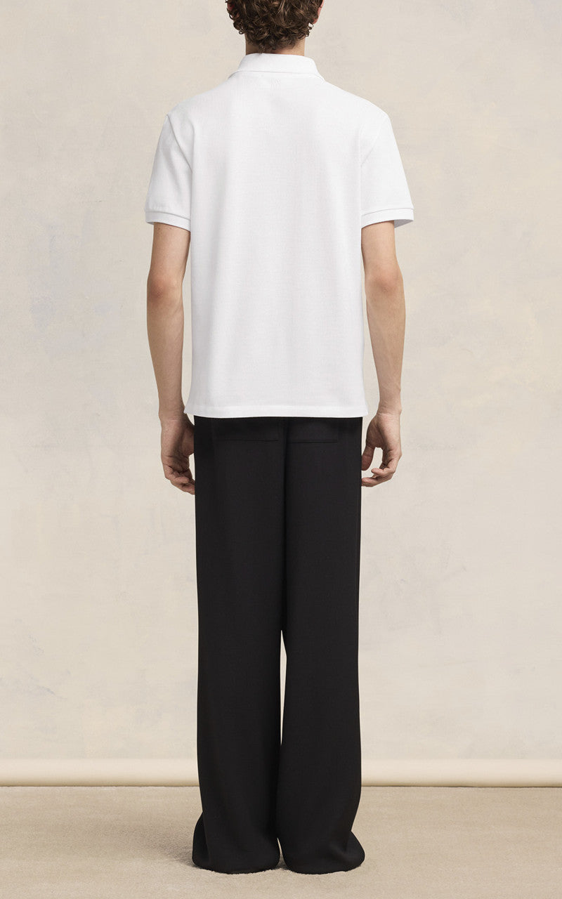 AMI Paris Ami De Coeur Polo Shirt White