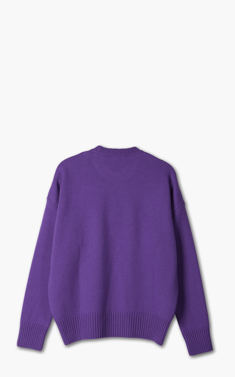 AMI Paris ADC Crewneck Sweater Cotton Purple/Black