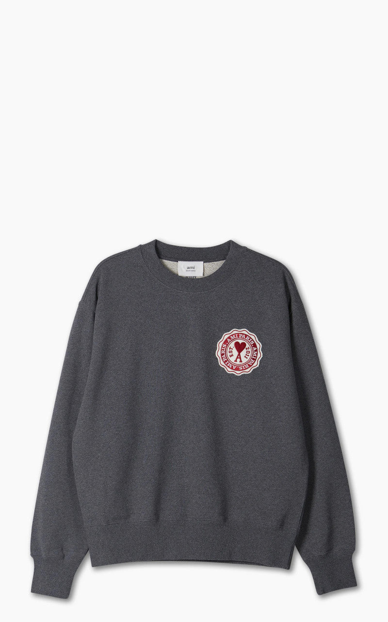 AMI Paris Ami Paris FR Patch Sweatshirt Heather Grey
