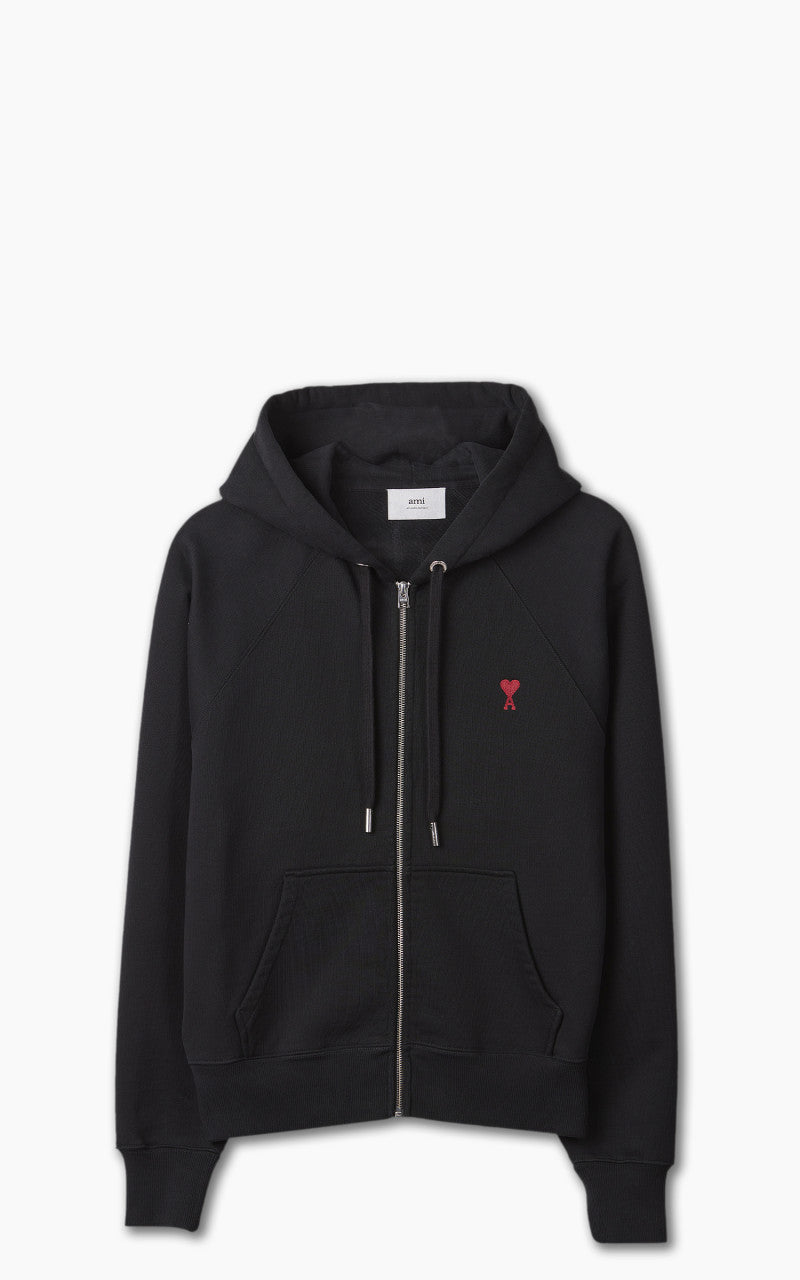 AMI Paris ADC Zipped Hoodie Black