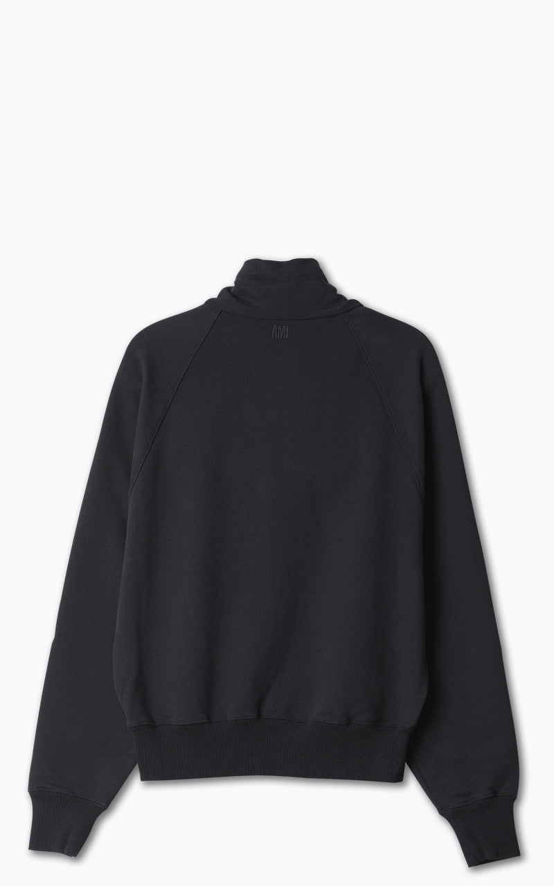 AMI Paris Tonal Big Ami De Coeur Zip Sweat Black