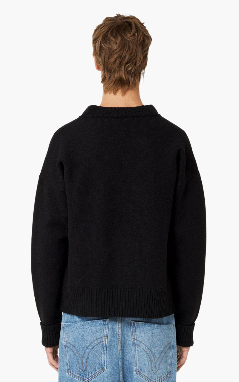 AMI Paris Ami De Coeur Cardigan Black/Red
