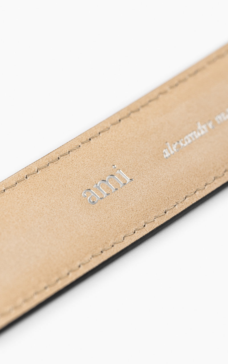 AMI Paris Ami De Coeur Belt 25mm Black