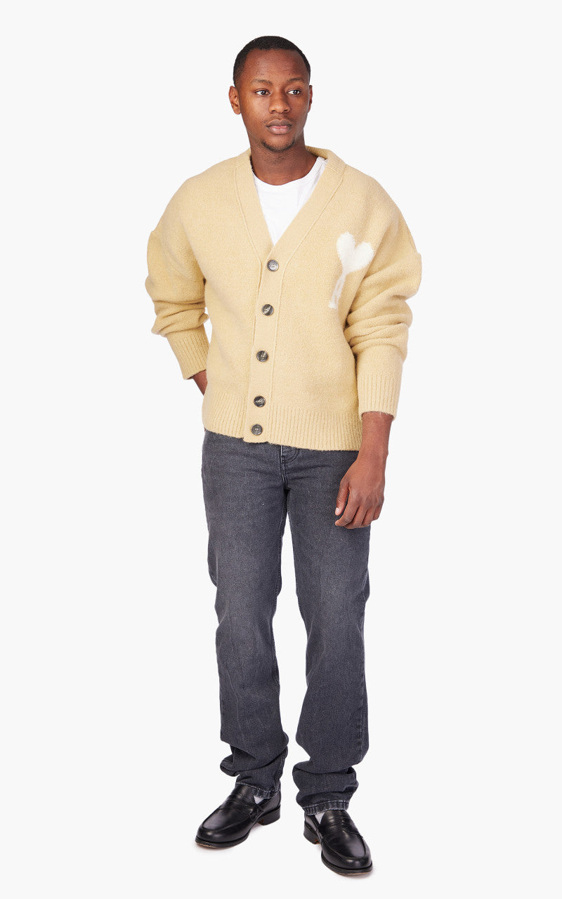 AMI Paris Off White ADC Cardigan Vanilla