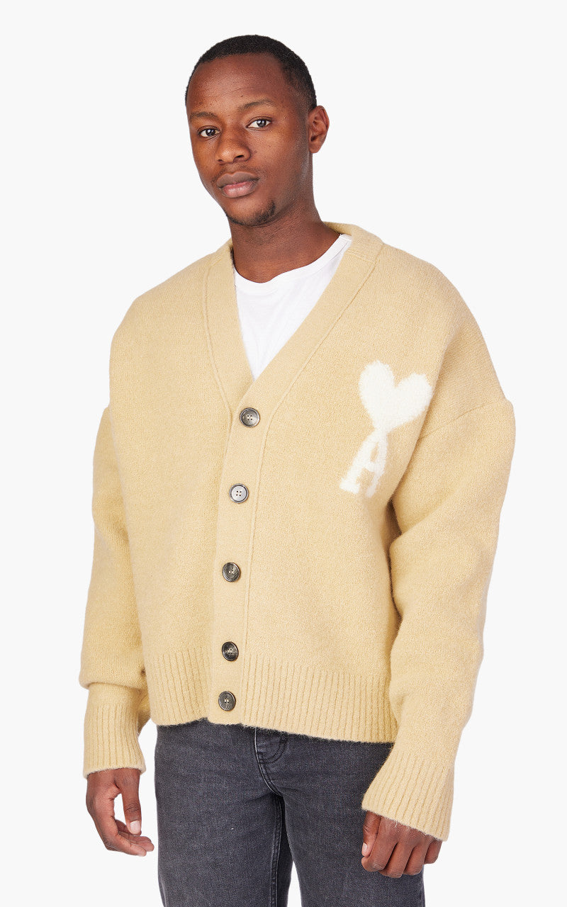 AMI Paris Off White ADC Cardigan Vanilla