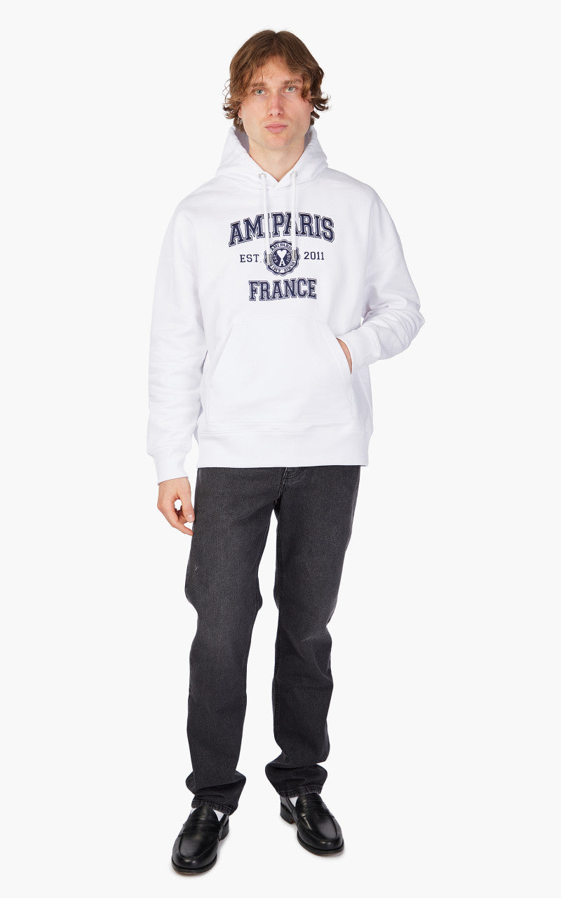 AMI Paris France Hoodie White