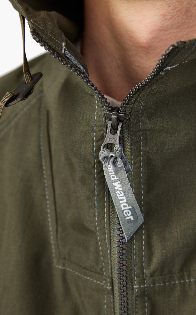 and wander Kevlar Hoodie Jacket Green