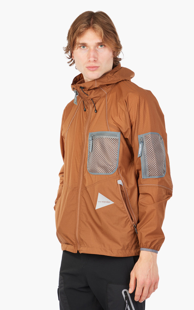 and wander Breath Rip Hoodie Brown
