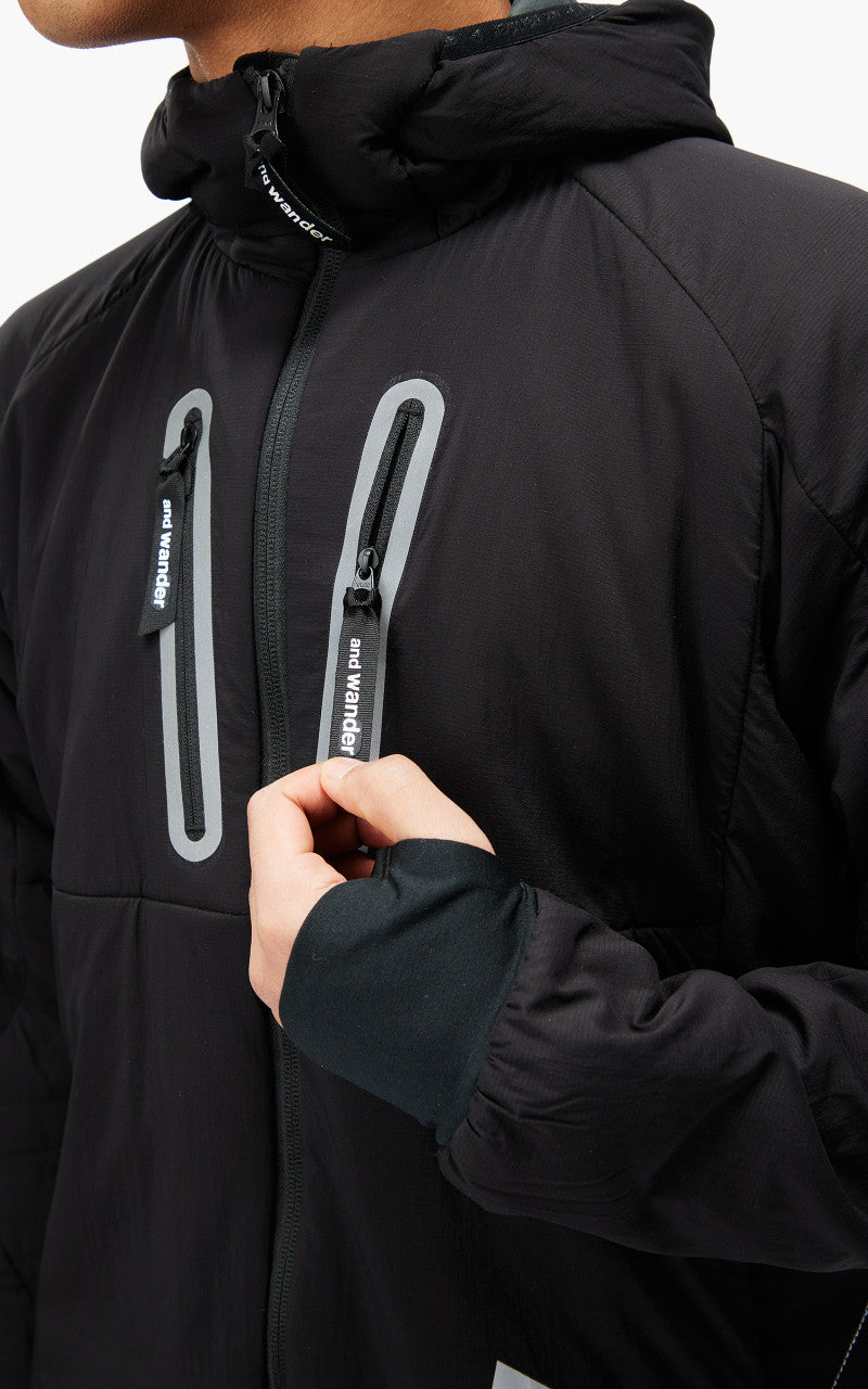 and wander Alpha Air Hoodie Black