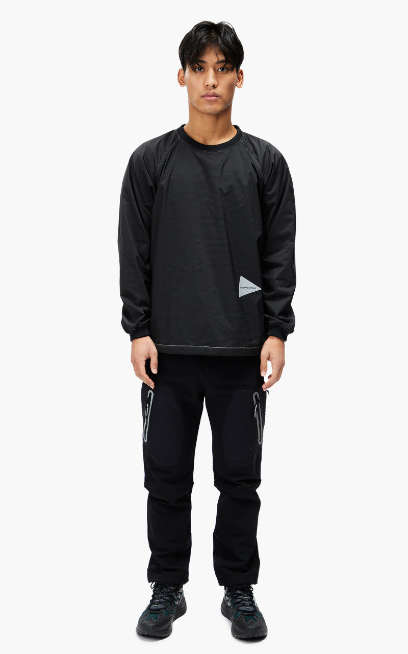 and wander Covered Rip Warm Pullover Black