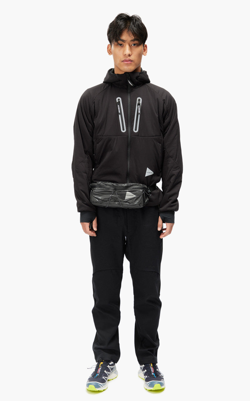 and wander Sil Waist Bag Charcoal