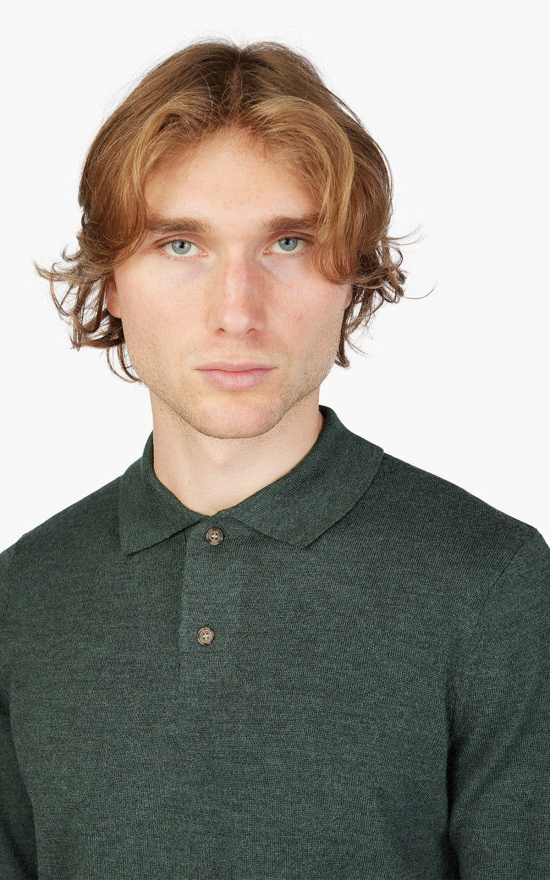 A.P.C. Jerry Polo Shirt Heather Green
