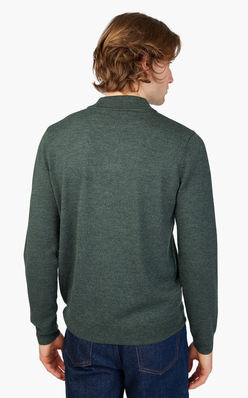 A.P.C. Jerry Polo Shirt Heather Green