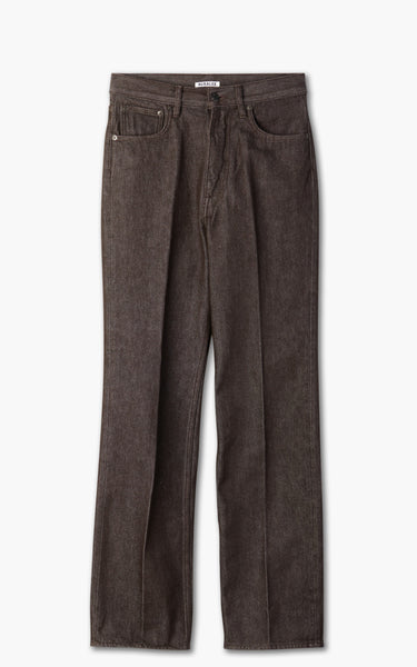 【AURALEE】HARD TWIST FADED BROWN DENIM 5P AURALEE - HARD TWIST FADED BROWN DENIM 5P PANTS – SOLAR MTP