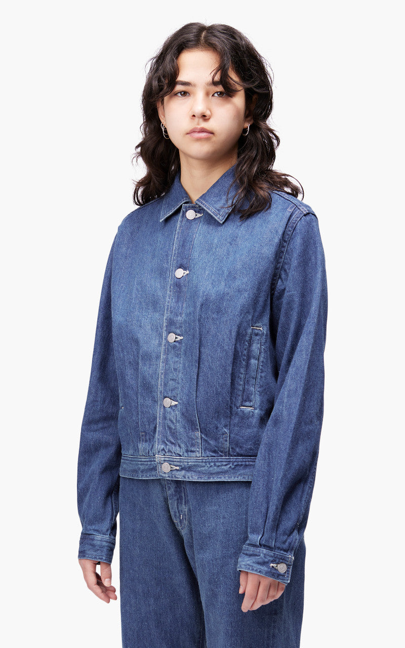 Auralee W Selvedge Light Denim Blouson Light Indigo