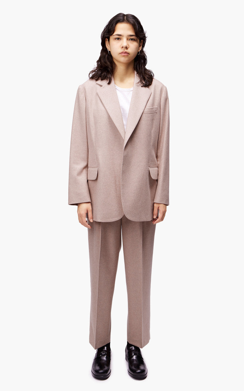 Auralee W Wool Fulling Flannel Jacket Top Light Pink