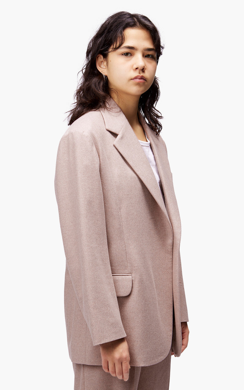 Auralee W Wool Fulling Flannel Jacket Top Light Pink