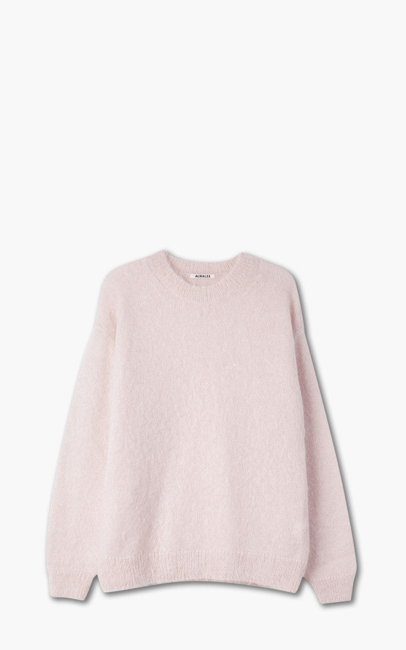 Auralee Brushed Super Kid Mohair Knit P/O Light Pink