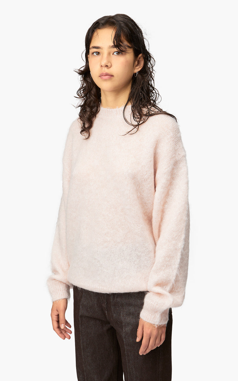 Auralee W Brushed Super Kid Mohair Knit P/O Light Pink