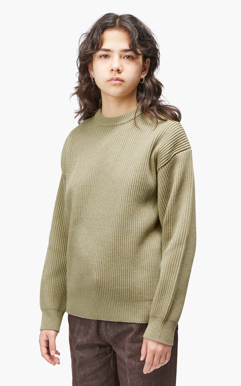 【22AW】SUPER FINE WOOL RIB KNIT BIG P/O 3 Auralee W Super Fine Wool Rib Knit Big P/O Top Yellow