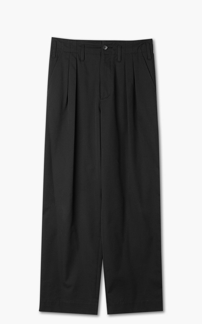 【たか】AURALEE WOOL COTTON TWILL SLACKS Auralee Super Fine Wool Cotton Twill Slacks Black