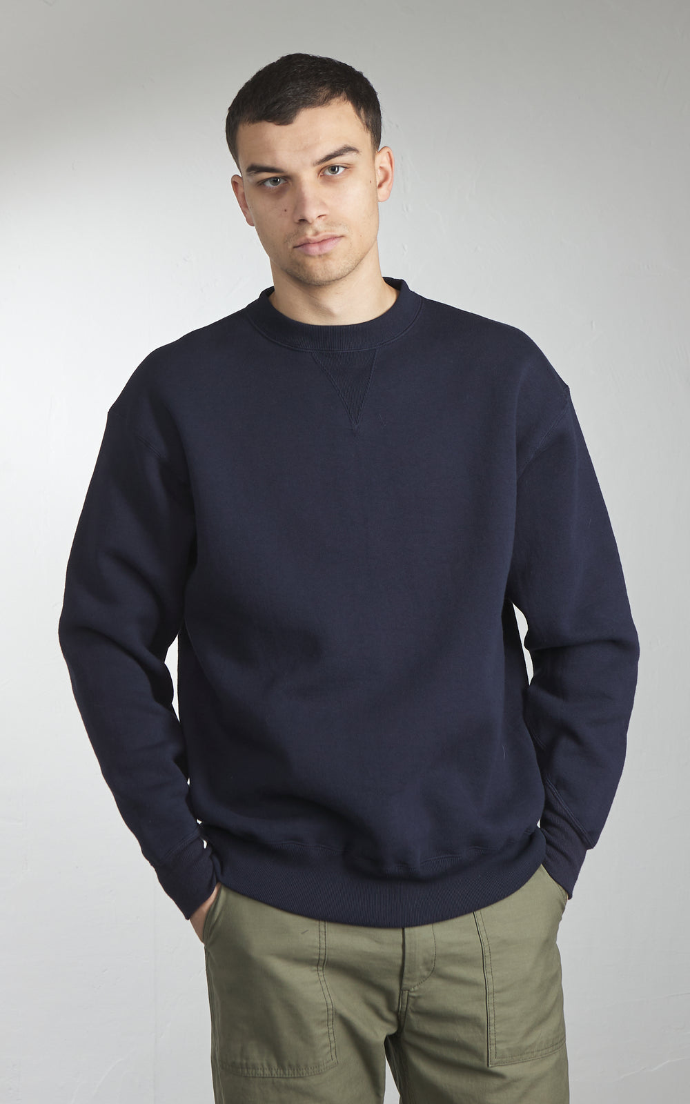 A.G. Spalding & Bros Loopwheel Tube Fleece Trainingsshirt Navy
