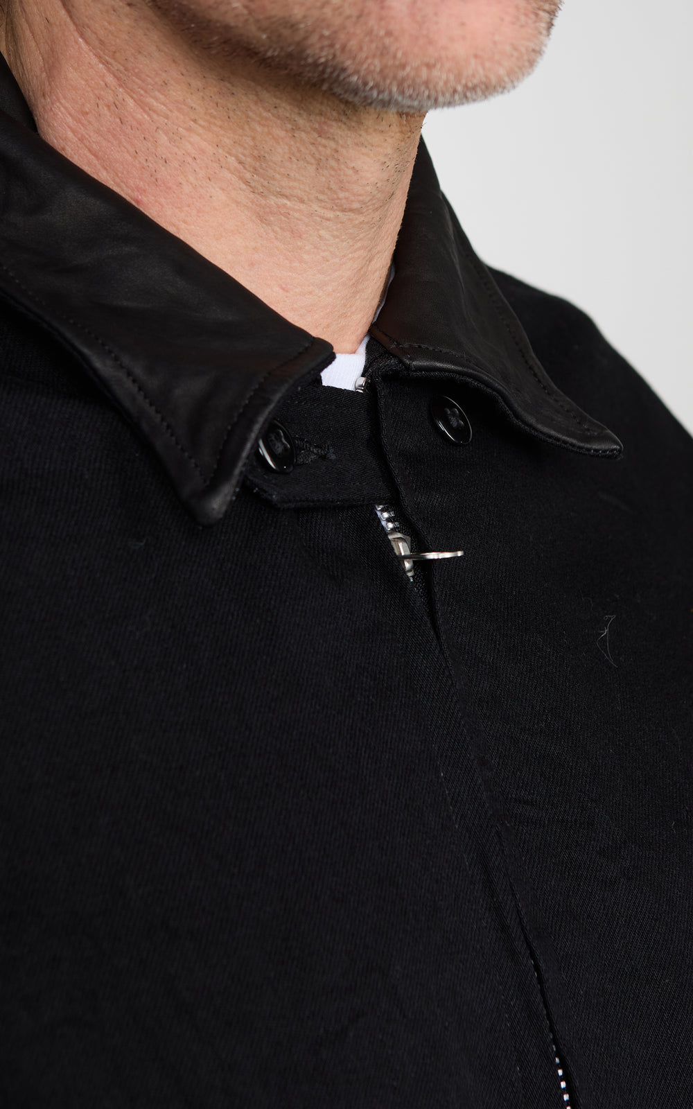 A Vontade VTD-0565-JK Denim Zip Work Jacket Black