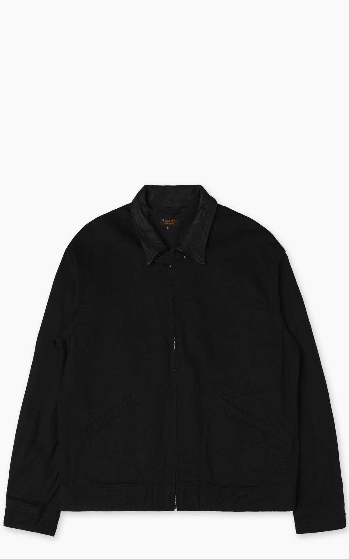 A Vontade VTD-0565-JK Denim Zip Work Jacket Black