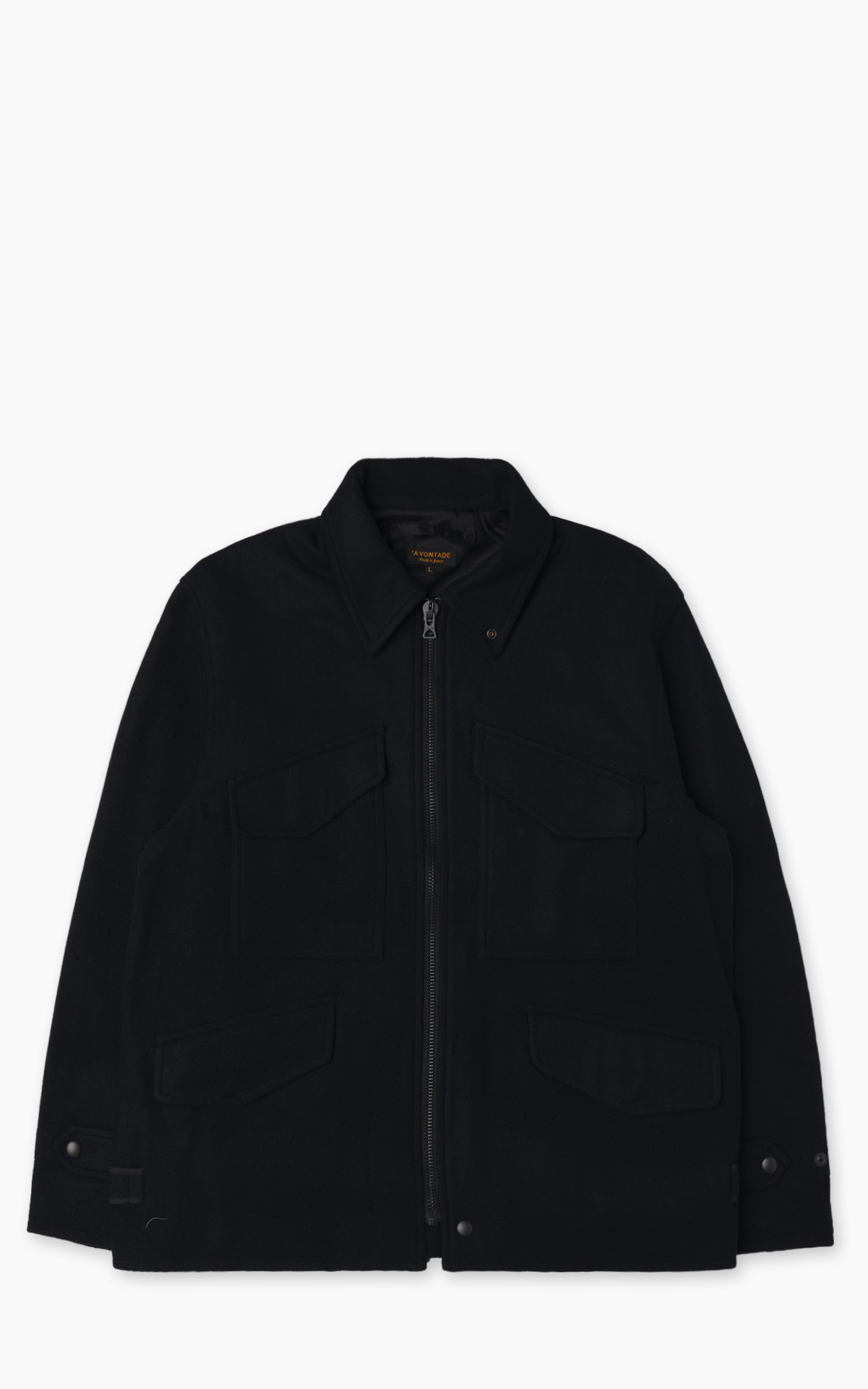 A Vontade VTD-0565-JK Denim Zip Work Jacket Indigo