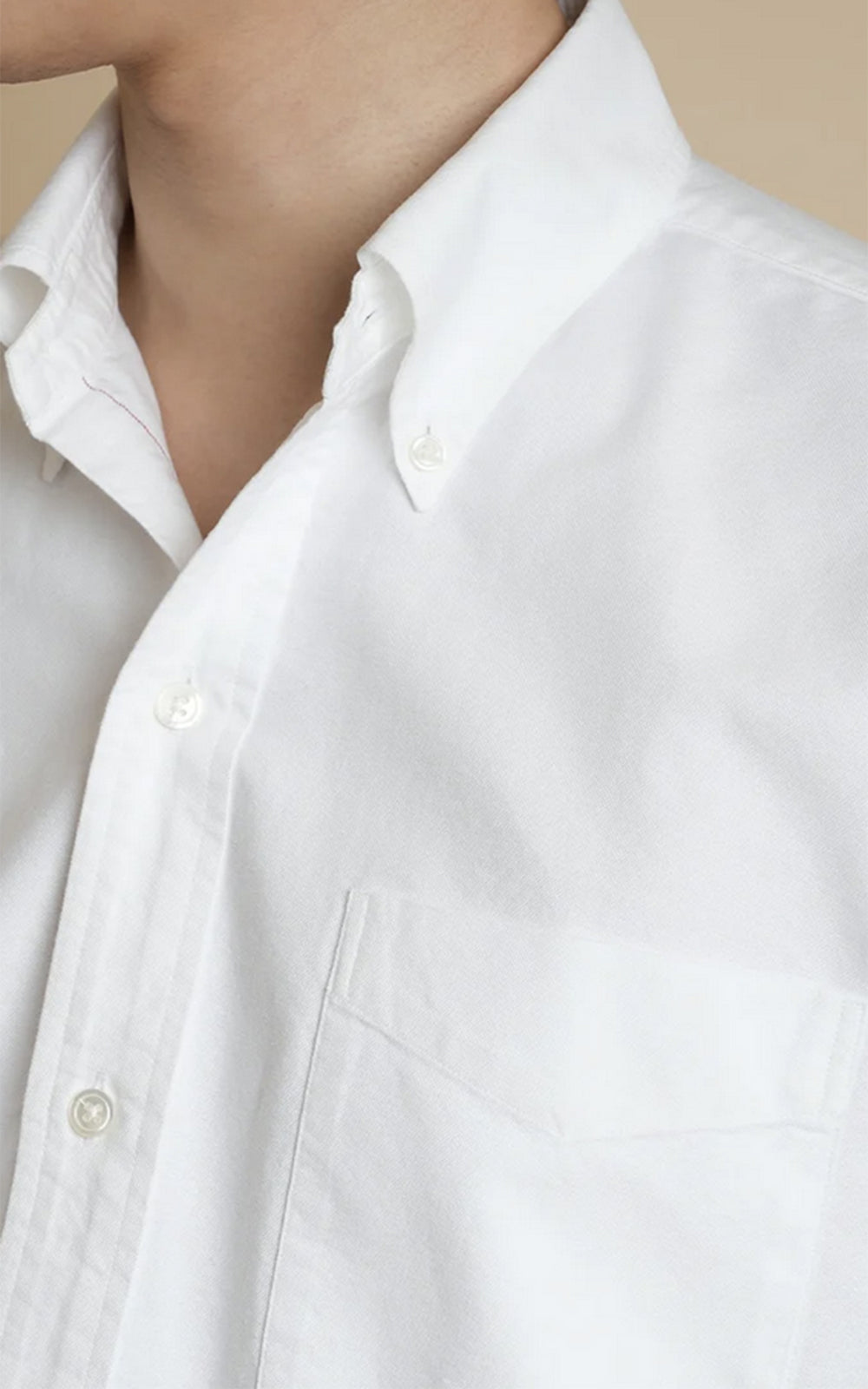 Kamakura Shirts Ametora Button-Down Selvedge Oxford Hemd Weiß